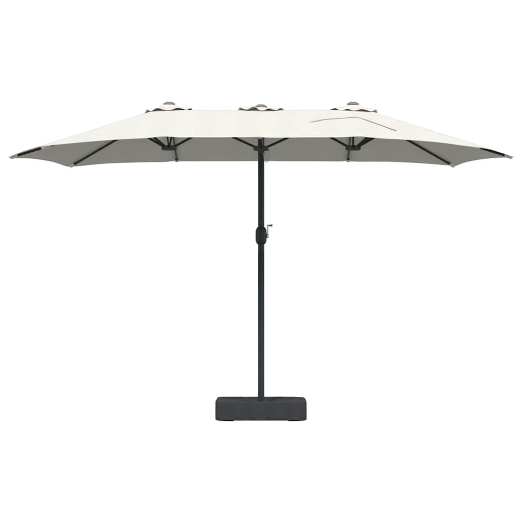 Garden Parasol Sand 385 x 209 x 244 cm Polyester and Steel