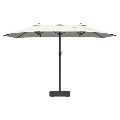 Garden Parasol Sand 385 x 209 x 244 cm Polyester and Steel