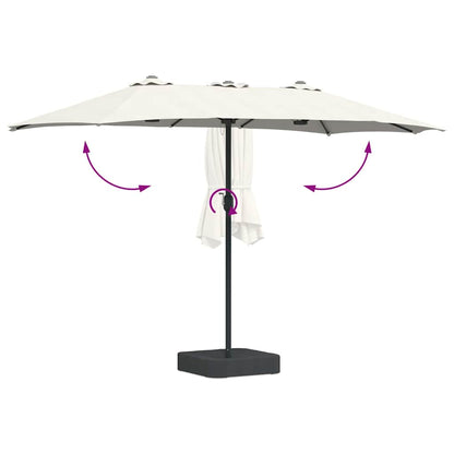 Garden Parasol Sand 385 x 209 x 244 cm Polyester and Steel