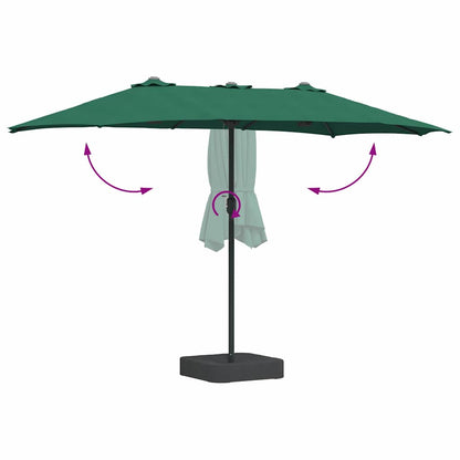 Garden Parasol Green 385 x 209 x 244 cm Polyester and Steel