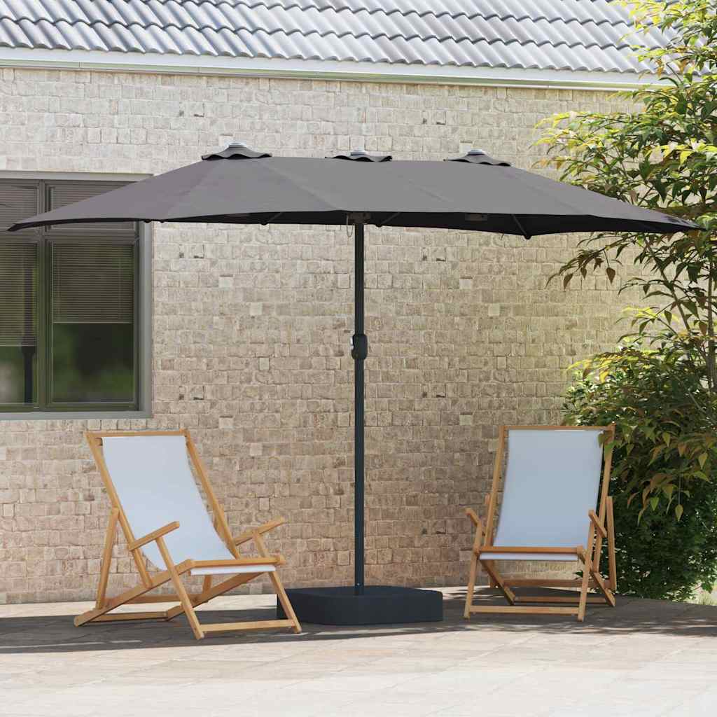 Garden Parasol Anthracite 385 x 209 x 244 cm