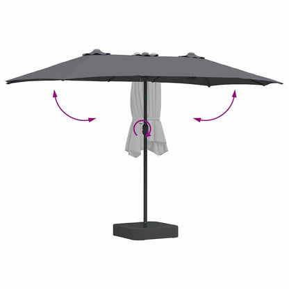 Garden Parasol Anthracite 385 x 209 x 244 cm