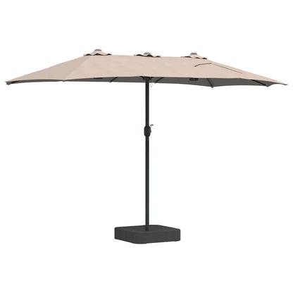 Garden Parasol Taupe 385 x 209 x 244 cm Polyester and Steel