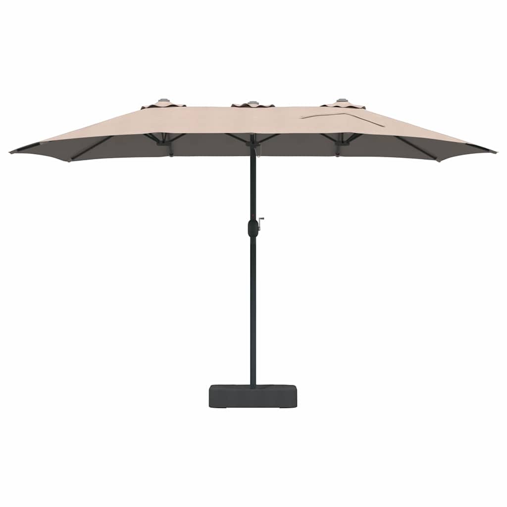 Garden Parasol Taupe 385 x 209 x 244 cm Polyester and Steel