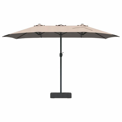Garden Parasol Taupe 385 x 209 x 244 cm Polyester and Steel