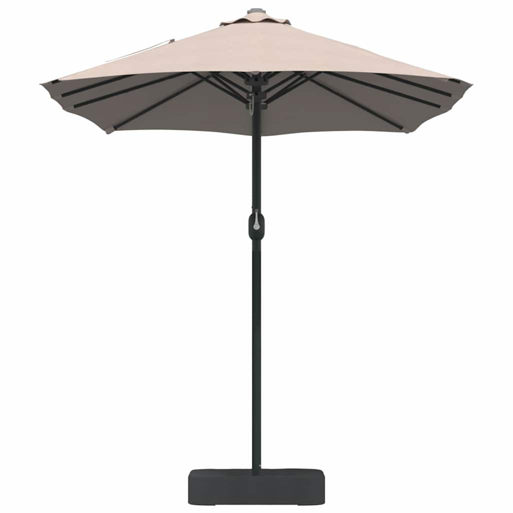 Garden Parasol Taupe 385 x 209 x 244 cm Polyester and Steel
