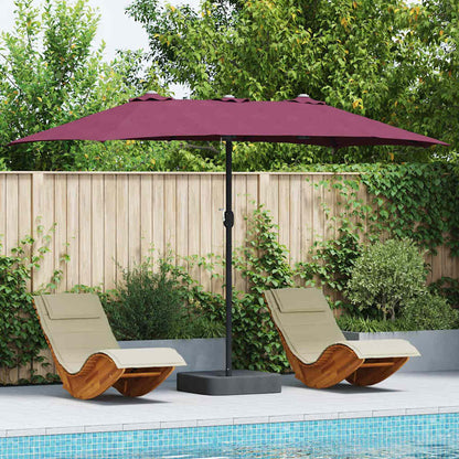 Garden Parasol Bordeaux Red 385 x 209 x 244 cm