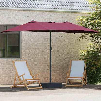 Garden Parasol Bordeaux Red 385 x 209 x 244 cm