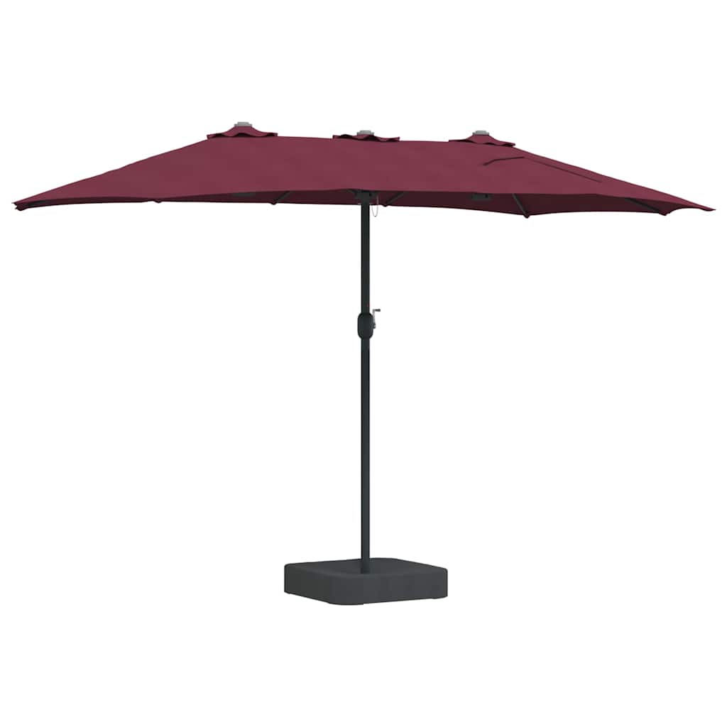 Garden Parasol Bordeaux Red 385 x 209 x 244 cm