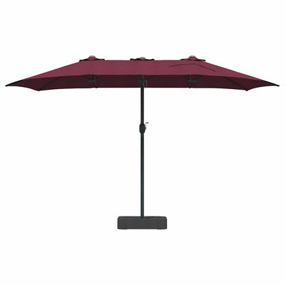 Garden Parasol Bordeaux Red 385 x 209 x 244 cm