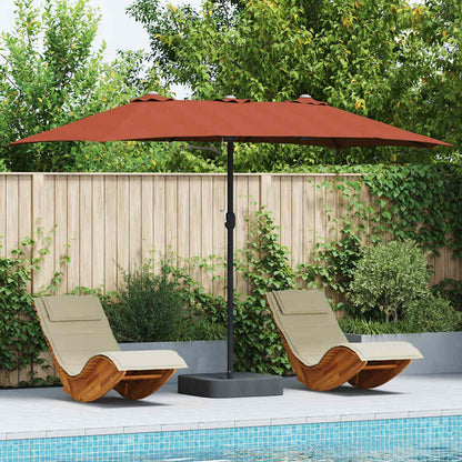 Garden Parasol Terracotta 385 x 209 x 244 cm