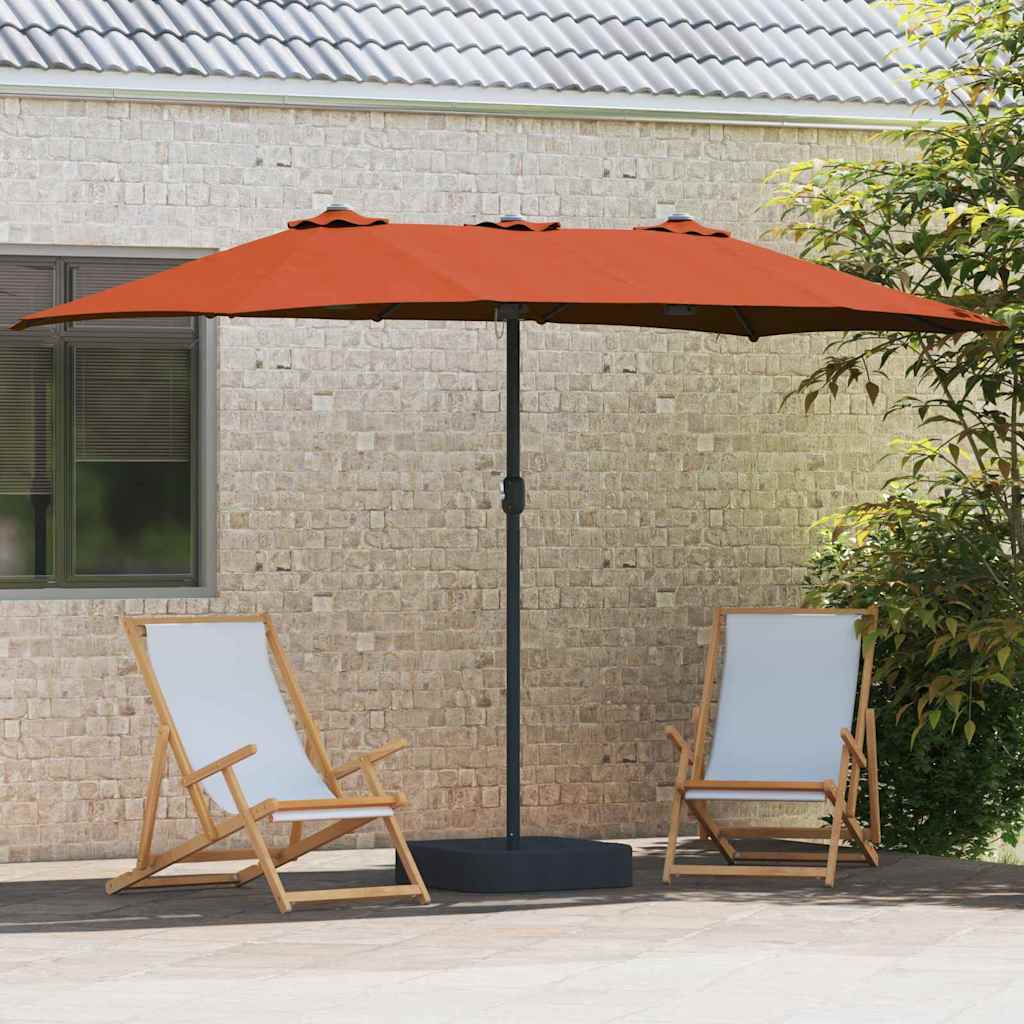 Garden Parasol Terracotta 385 x 209 x 244 cm