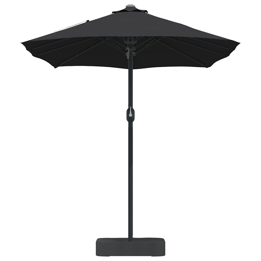 Garden Parasol Black 385 x 209 x 244 cm Polyester and Steel