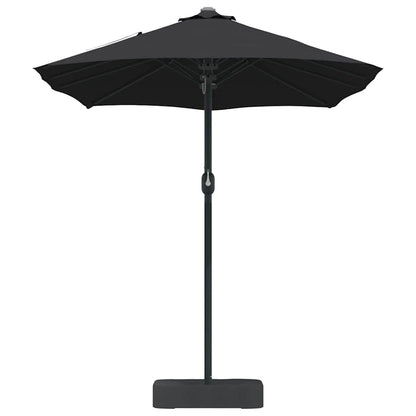 Garden Parasol Black 385 x 209 x 244 cm Polyester and Steel