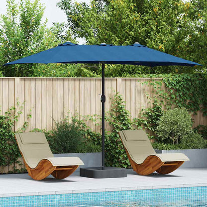 Garden Parasol Azurblau 385 x 209 x 244 cm Polyester and Steel
