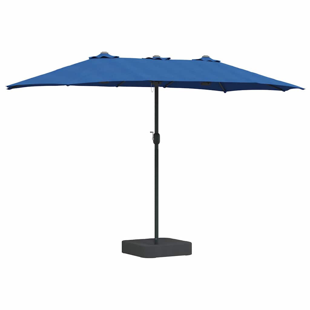 Garden Parasol Azurblau 385 x 209 x 244 cm Polyester and Steel
