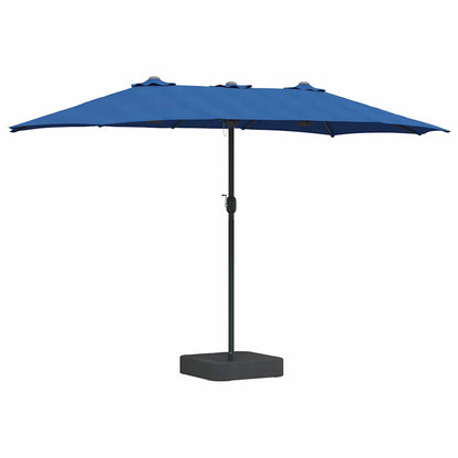 Garden Parasol Azurblau 385 x 209 x 244 cm Polyester and Steel