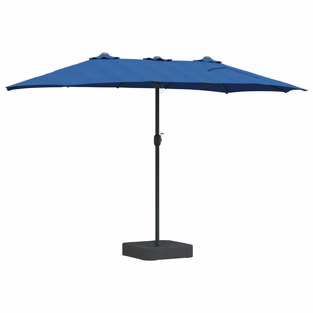 Garden Parasol Azurblau 385 x 209 x 244 cm Polyester and Steel