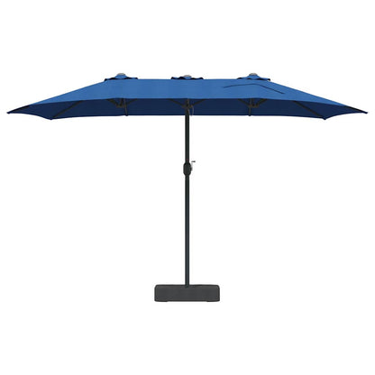 Garden Parasol Azurblau 385 x 209 x 244 cm Polyester and Steel
