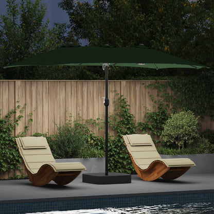 Garden Parasol Green 385 x 209 x 244 cm Polyester