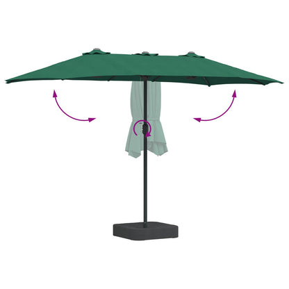 Garden Parasol Green 385 x 209 x 244 cm Polyester