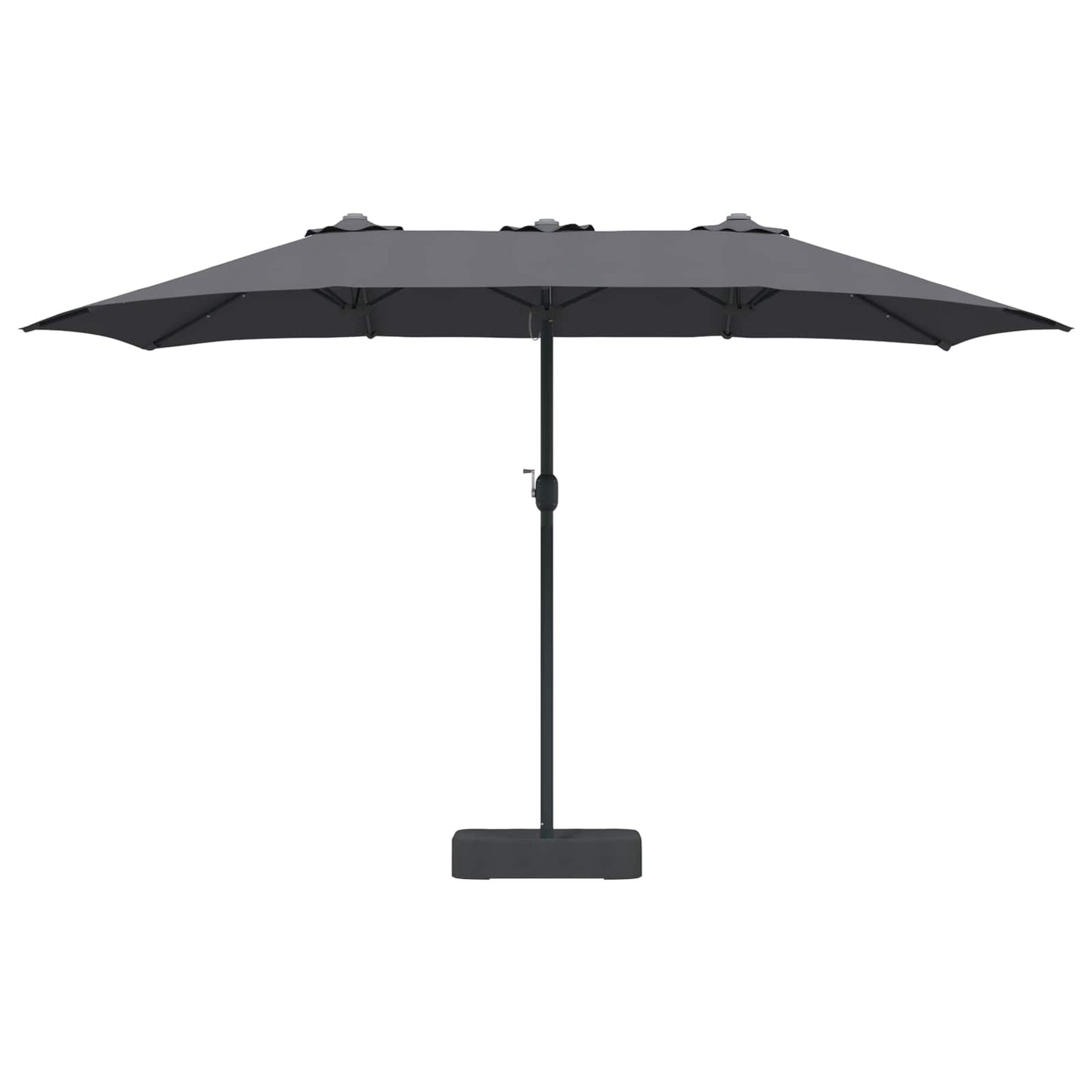 Garden Parasol Anthracite 385 x 209 x 244 cm Polyester
