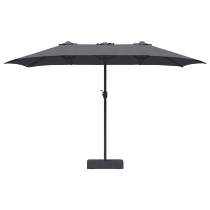 Garden Parasol Anthracite 385 x 209 x 244 cm Polyester