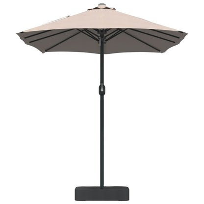 Garden Parasol Taupe 385 x 209 x 244 cm Polyester
