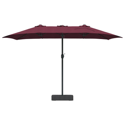 Garden Parasol Bordeaux Red 385 x 209 x 244 cm Polyester