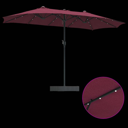 Garden Parasol Bordeaux Red 385 x 209 x 244 cm Polyester