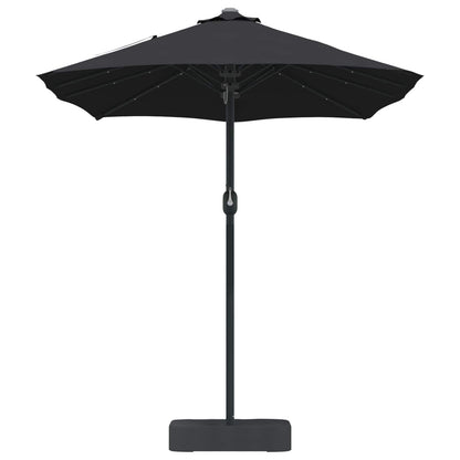 Garden Parasol Black 385 x 209 x 244 cm Polyester