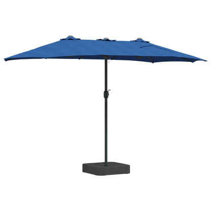 Garden Parasol Azurblau 385 x 209 x 244 cm Polyester
