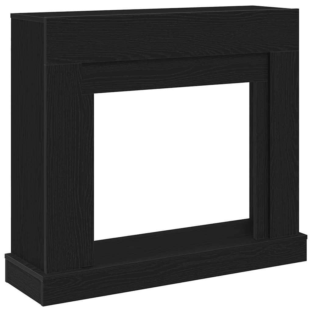 Fireplace Surround Black Oak 100x30x87.5 cm Engineered Wood