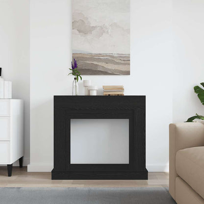 Fireplace Surround Black Oak 100x30x87,5 cm Engineered Wood