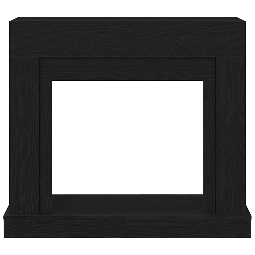 Fireplace Surround Black Oak 100x30x87.5 cm Engineered Wood