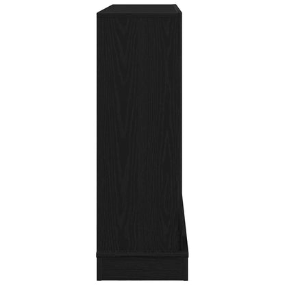 Fireplace Surround Black Oak 100x30x87.5 cm Engineered Wood