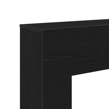 Fireplace Surround Black Oak 100x30x87.5 cm Engineered Wood