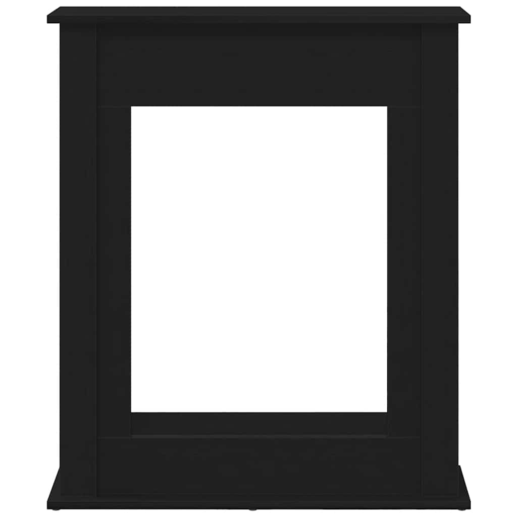 Fireplace Surround Black Oak 75x20x87.5 cm Engineered Wood