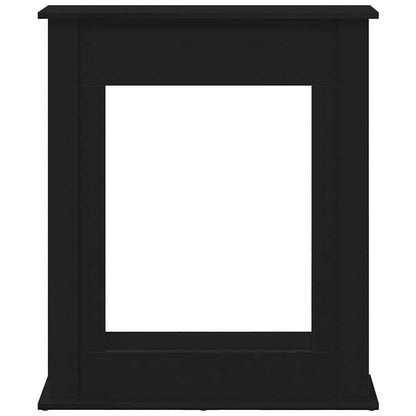 Fireplace Surround Black Oak 75x20x87.5 cm Engineered Wood