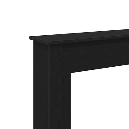Fireplace Surround Black Oak 75x20x87.5 cm Engineered Wood