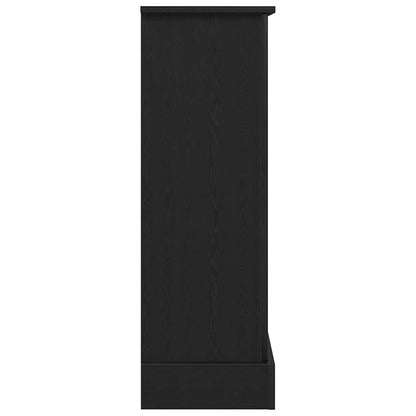 Fireplace Surround Black Oak 90x30x90 cm Engineered Wood
