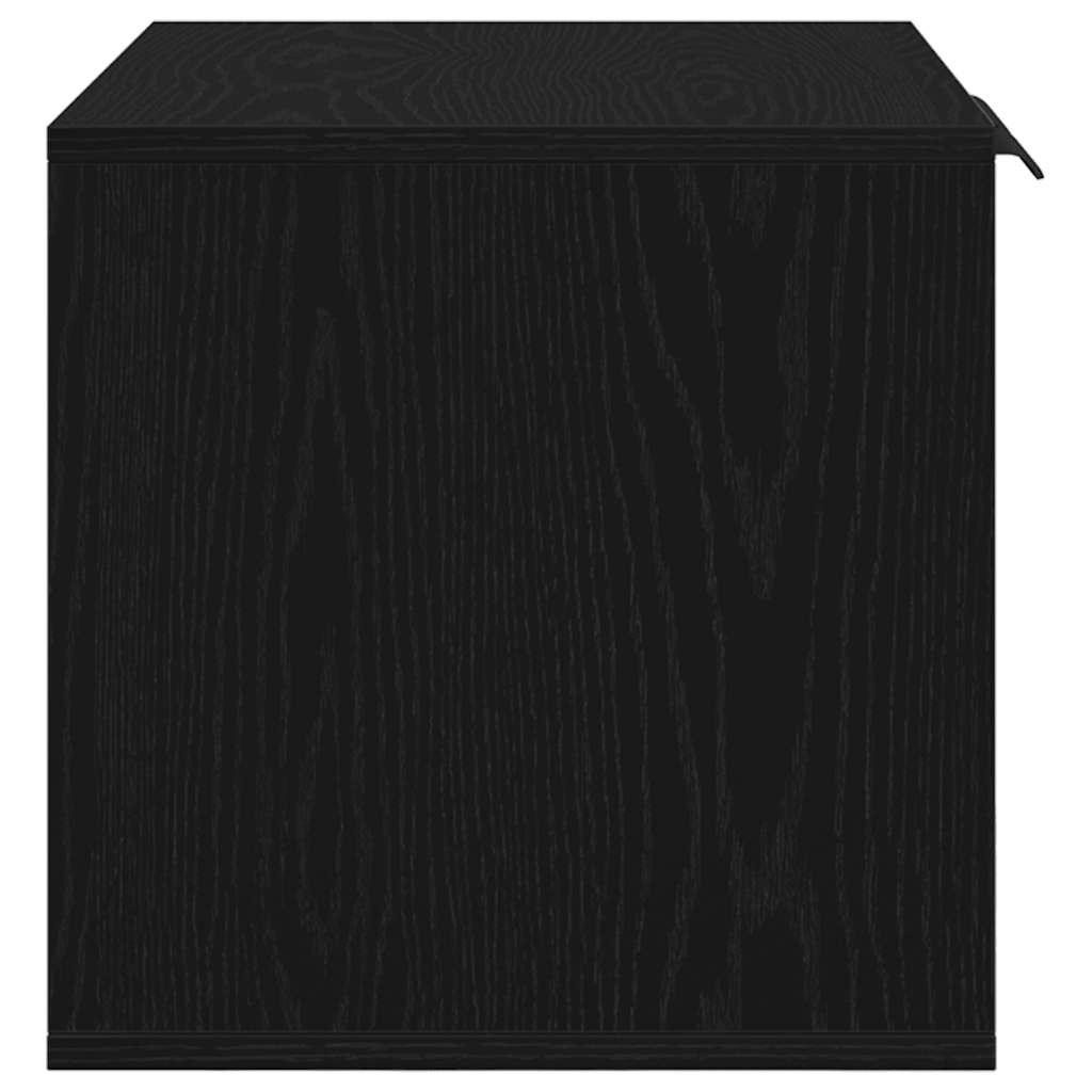 865986 vidaXL Cat Litter Box Enclosure Black Oak 60x40x40 cm Engineered Wood