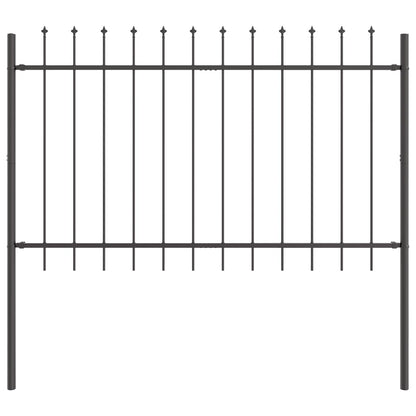 Garden Fence 2 pcs Grey 3.4 x 0.8 m Powder-coated Steel