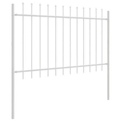 Garden Fence 2 pcs White 3.4 x 1 m Powder-coated Steel