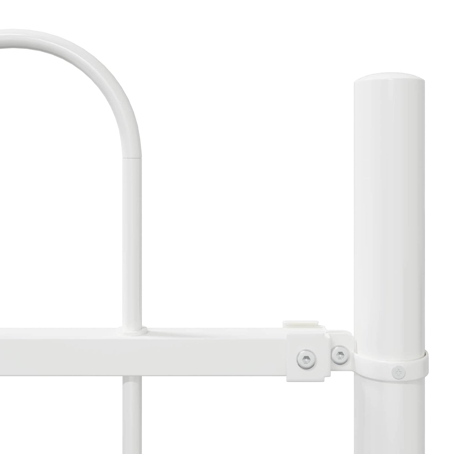 Garden Fence 4 pcs White 6.8 x 0.8 m Powder-coated Steel