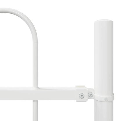 Garden Fence 4 pcs White 6.8 x 0.8 m Powder-coated Steel