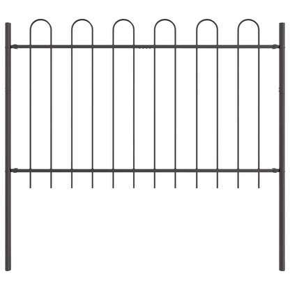 Garden Fence BOXTEL 7 pcs 11.9 x 1 m Powder-coated Steel Grey