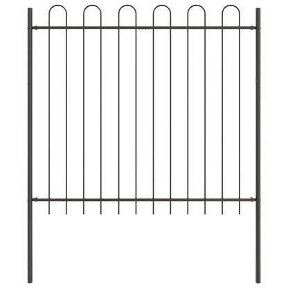 Garden Fence 7 pcs Grey 11.9 x 1.5 m Powder-coated Steel