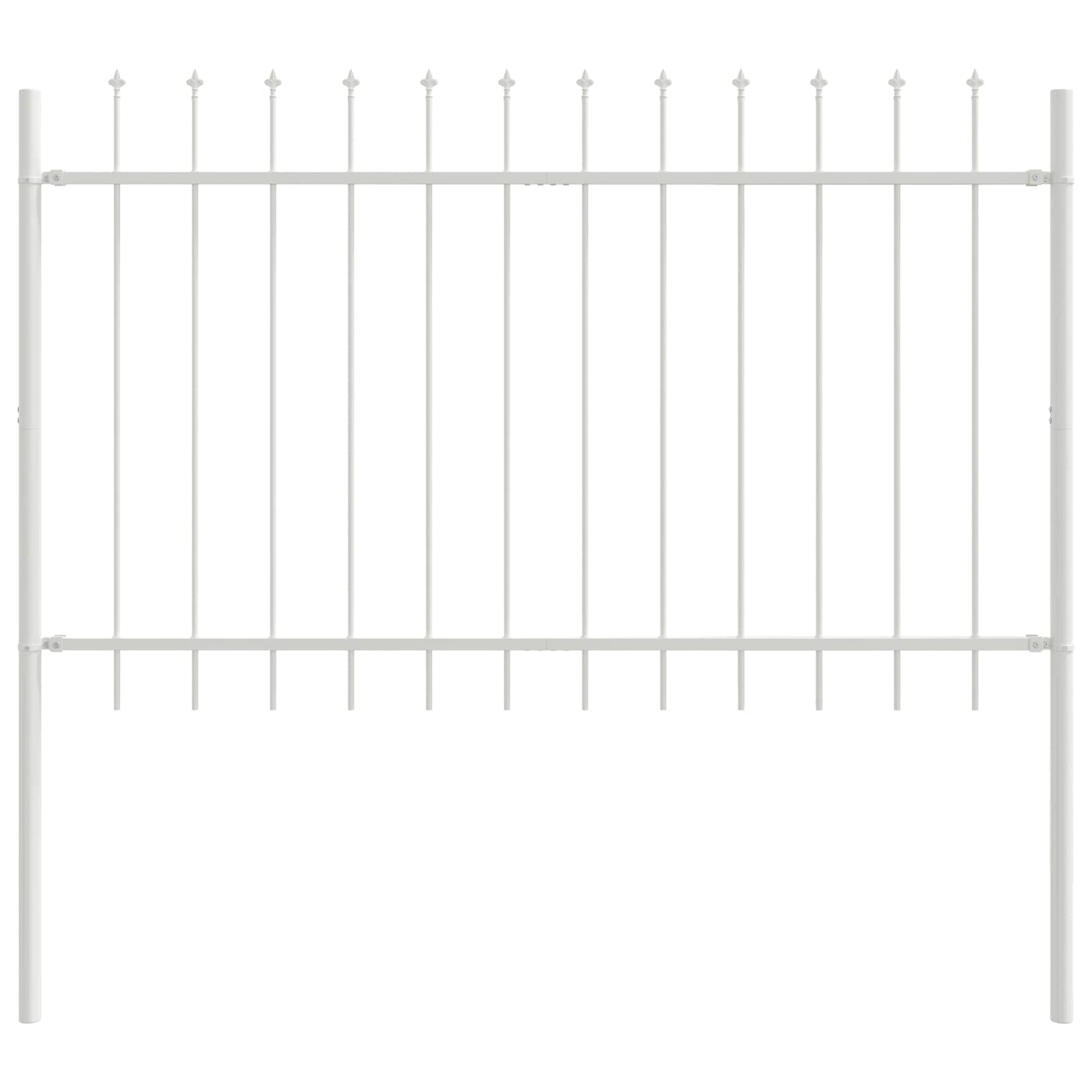 Garden Fence 7 pcs White 11.9 x 1.2 m Powder-coated Steel