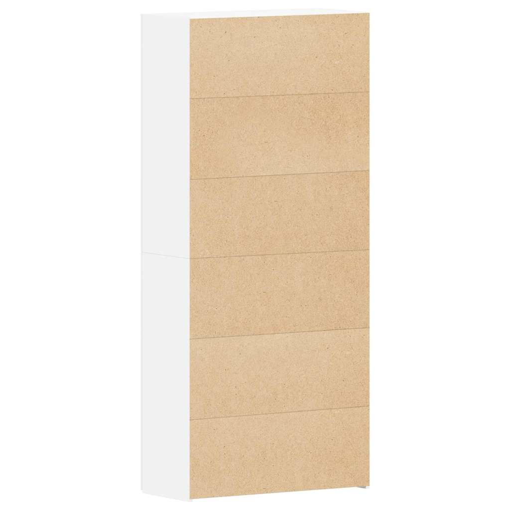 Shoe Cabinet 80 x 35.5 x 180 cm Engineered Wood White